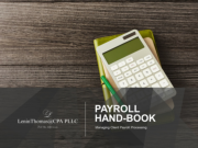 Payroll Hand Book