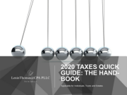 2020 Taxes Quick Guide - Individuals