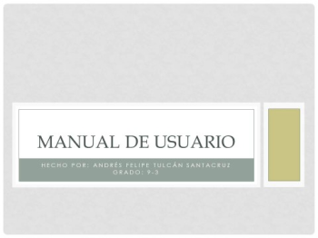 MANUAL DE USARIO 