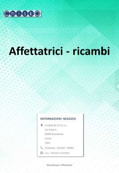 Affettatrici - ricambi