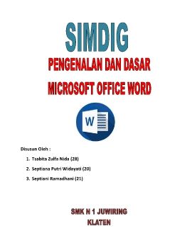 Pengenalan Dan Dasar Microsoft Office Word