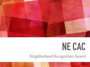 NECAC Neighborhood Recognition Award