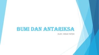 BUMI DAN ANTARIKSA