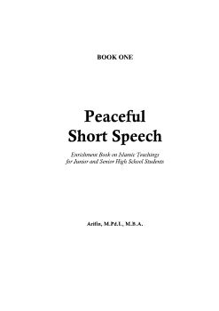 ARIFIN - Buku Peaceful Short Speech Pdf