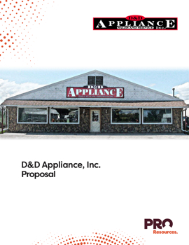 D&D Appliance, Inc. proposal