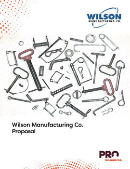 Wilson Manufacturing Co. proposal