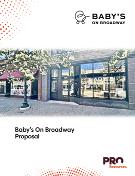 Baby's On Broadway proposal