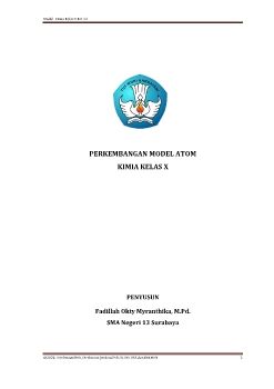 Modul  Kimia Kelas X KD 3.2