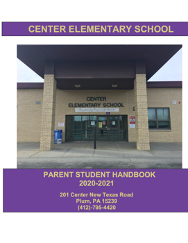 Center Elementary - Parent Student Handbook 