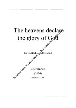 The heavens declare the glory of God - Preview only