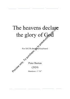 The heavens declare the glory of God - Preview only