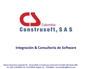 Sistema Financiero Integrado Construsoft Colombia SAS