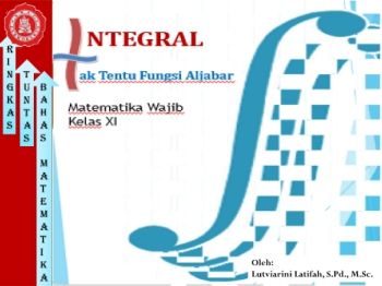 integral tak tentu