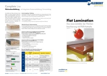 Flächenkaschierung und Complete Line