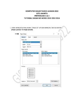 KOMPUTER DASAR TAHUN AJARAN 2022