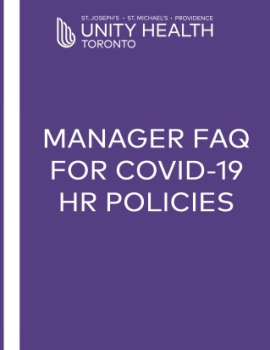 MANAGER FAQ FOR COVID-19 HR POLICIES