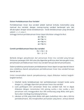 E Modul Sistem Pertidaksamaan Linear Dua Variabel