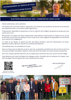 Présentation de la liste « Un nouveau souffle Lagny-le-Sec »