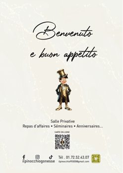 menu Le Pinocchio 2026
