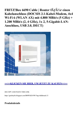 8447 fritz box 6690 cable   router fãƒâ¼r einen kabelanschluss  docsis 3