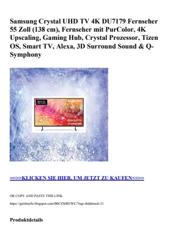 8854 samsung crystal uhd tv 4k du7179 fernseher 55 zoll  138 cm   fernseher mit purcolor  4k upscaling