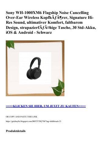 7016 sony wh-1000xm6 flagship noise cancelling over-ear wireless kopfhãƒâ¶rer  signature hi-res sound  u