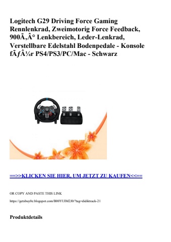 5972 logitech g29 driving force gaming rennlenkrad  zweimotorig force feedback  900ã‚â° lenkbereich  led