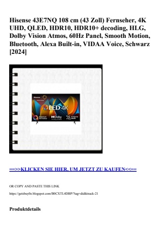 1413 hisense 43e7nq 108 cm  43 zoll  fernseher  4k uhd  qled  hdr10  hdr10  decoding  hlg  dolby vision