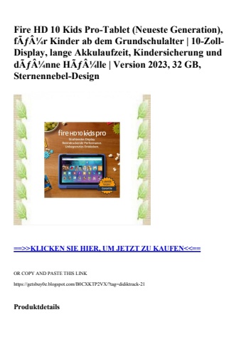 3107 fire hd 10 kids pro-tablet  neueste generation   fãƒâ¼r kinder ab dem grundschulalter   10-zoll-dis