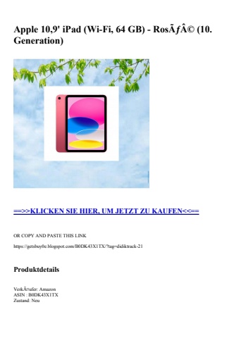 5288 apple 10 9' ipad  wi-fi  64 gb  - rosãƒâ©  10