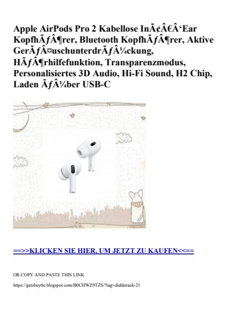1444 apple airpods pro 2 kabellose inã¢â€â‘ear kopfhãƒâ¶rer  bluetooth kopfhãƒâ¶rer  aktive gerãƒâ¤uschu