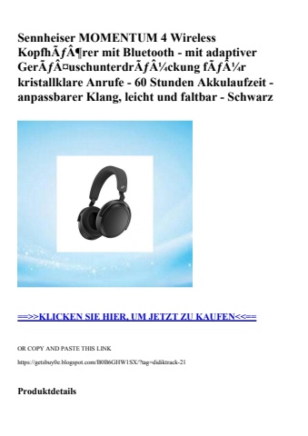 1449 sennheiser momentum 4 wireless kopfhãƒâ¶rer mit bluetooth - mit adaptiver gerãƒâ¤uschunterdrãƒâ¼cku