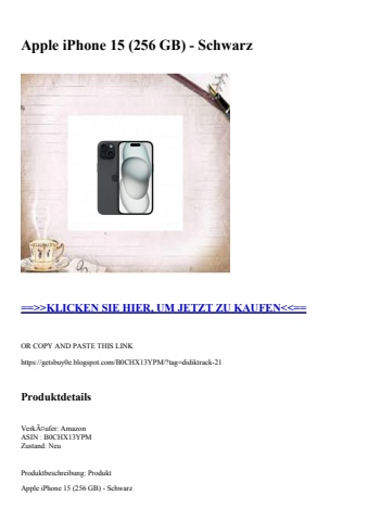 2448 apple iphone 15  256 gb  - schwarz