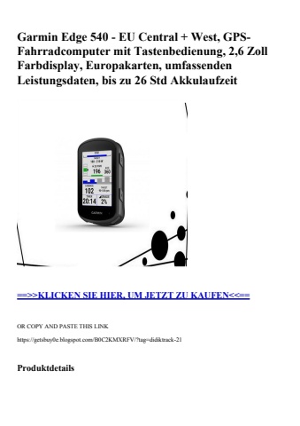 0305 garmin edge 540 - eu central   west  gps-fahrradcomputer mit tastenbedienung  2 6 zoll farbdisplay