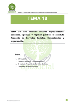 OPOSOCIAL - TEMA 18