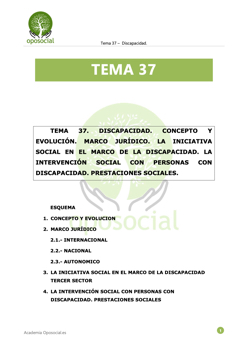 OPOSOCIAL 37 - DISCAPACIDAD (ESQUEMA)