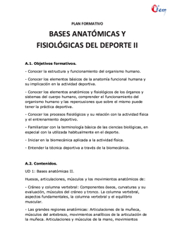 BASES ANATÓMICAS Y FISIOLÓGICAS DEL DEPORTE