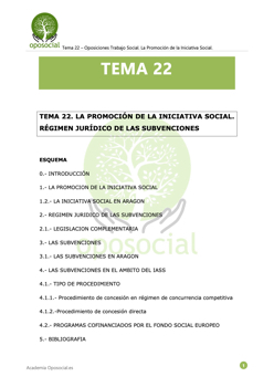 OPOSOCIAL - TEMA 22