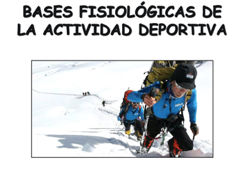 BASES ANATÓMICAS Y FISIOLÓGICAS DEL DEPORTE I