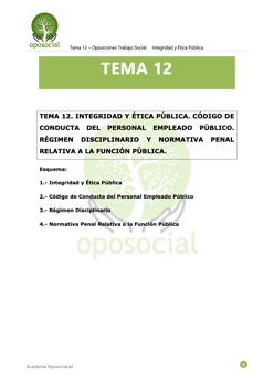 OPOSOCIAL - TEMA 12