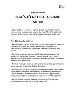 INGLÉS TÉCNICO PARA GRADO MEDIO