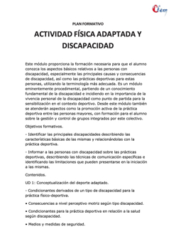 ACTIVIDAD FÍSICA ADAPTADA 2026