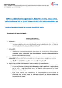 ORGANIZACIÓN DEPORTIVA - TEMA 1 2026