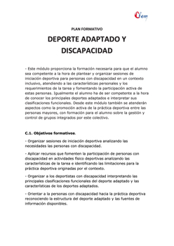 DEPORTE ADAPTADO Y DISCAPACIDAD