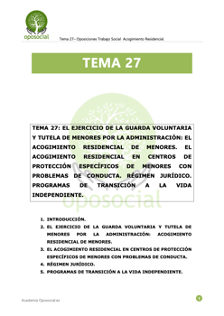 OPOSOCIAL - TEMA 27