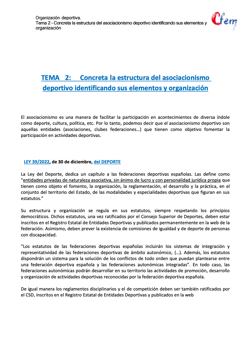 ORGANIZACIÓN DEPORTIVA - TEMA 2 2026