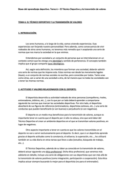 TEMA 6. EL DEPORTE Y LA TRANSMISIÓN DE VALORES
TEMA 6. EL DEPORTE Y LA TRANSMISIÓN DE VALORES