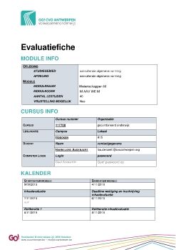 Evaluatiefiche