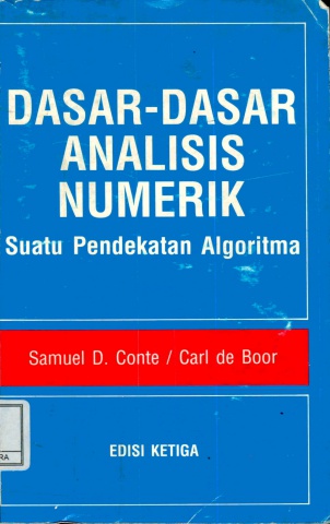 Dasar Analisis Numerik Suatu Pendekatan Algoritma-Samuel D.Conte