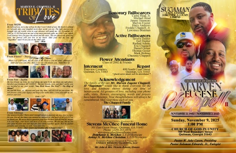 2025 - Marven E. Chappell, II - Keepsake Program